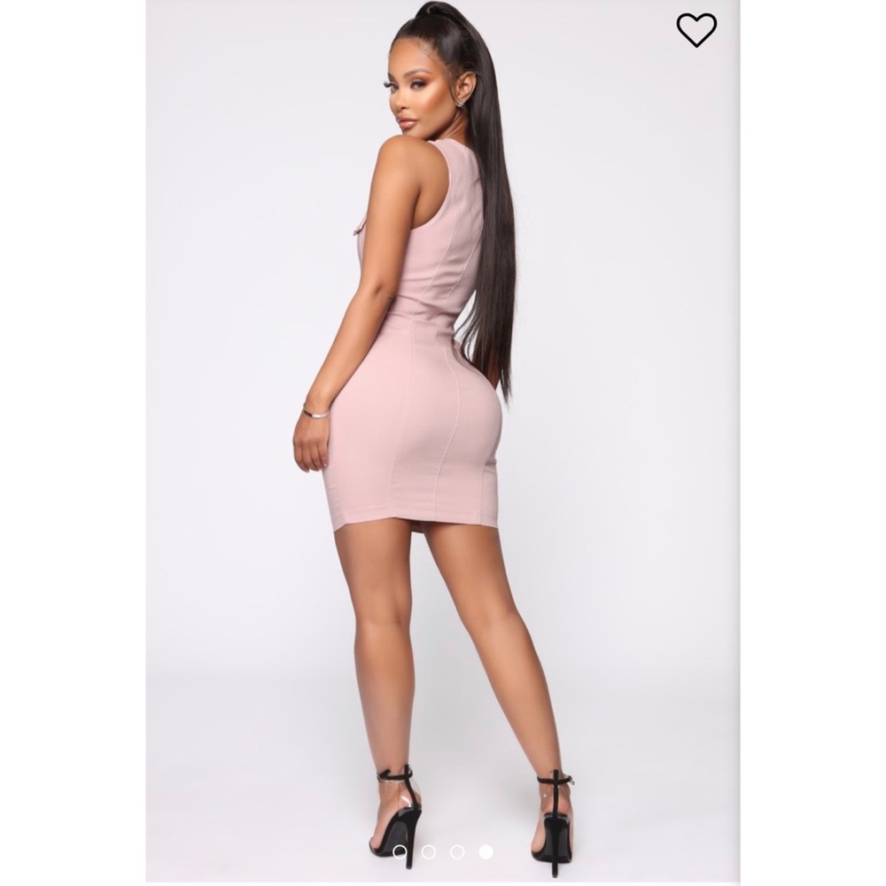 Fashion Nova Mauve Button Dress - Small ✨ - Picture 2 of 3
